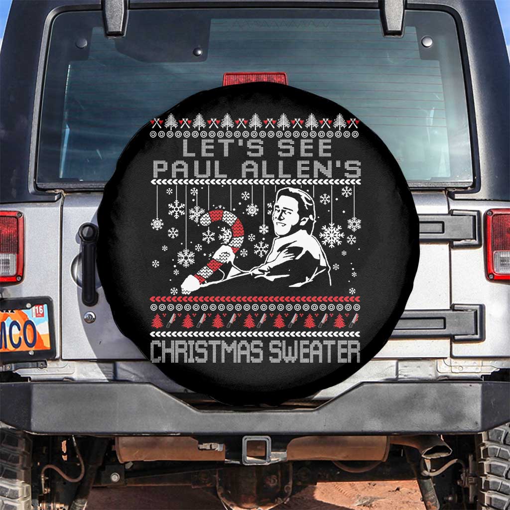 Funny Christmas Psycho Spare Tire Cover Lets See Paul Allens Christmas Sweater Serrial Killer Movie TS11 No hole Black Print Your Wear