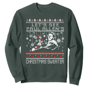 Funny Christmas Psycho Sweatshirt Lets See Paul Allens Christmas Sweater Serrial Killer Movie TS11 Dark Forest Green Print Your Wear