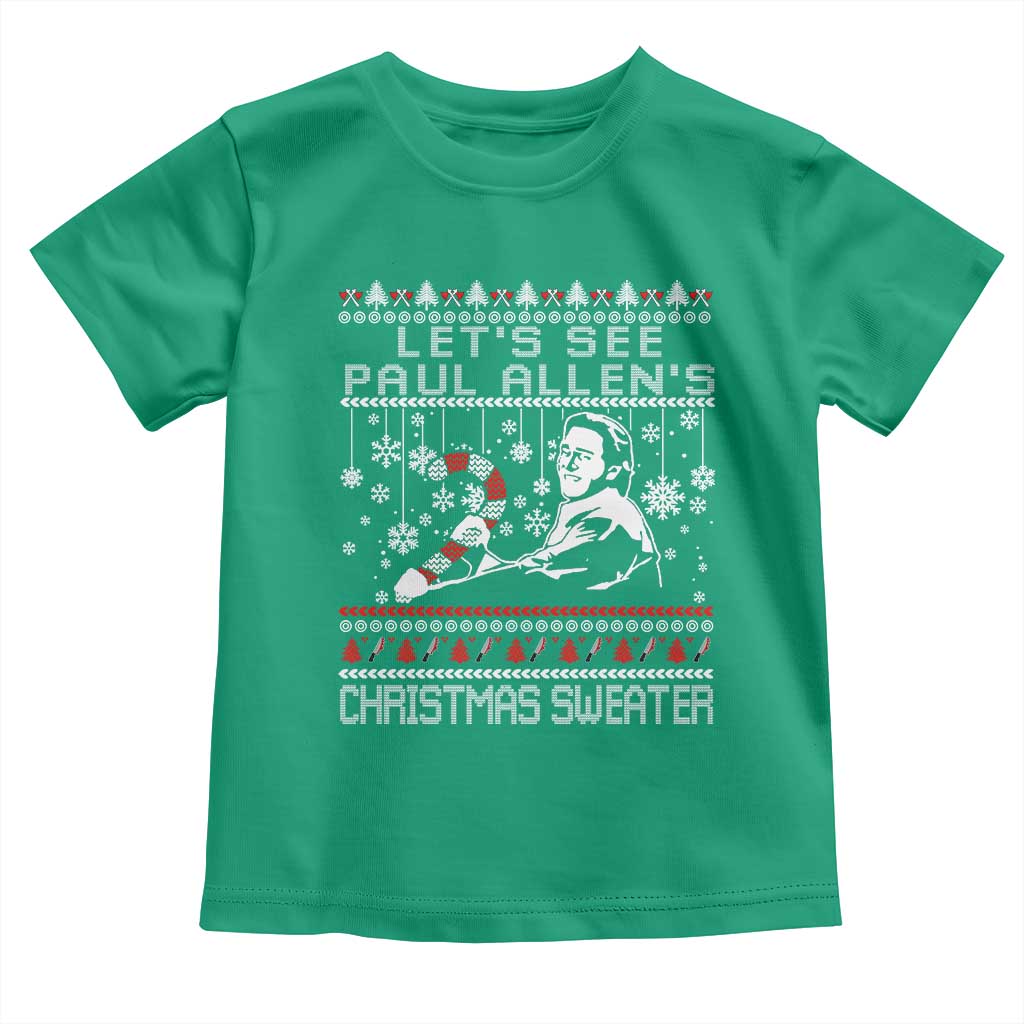 Funny Christmas Psycho Toddler T Shirt Lets See Paul Allens Christmas Sweater Serrial Killer Movie TS11 Irish Green Print Your Wear