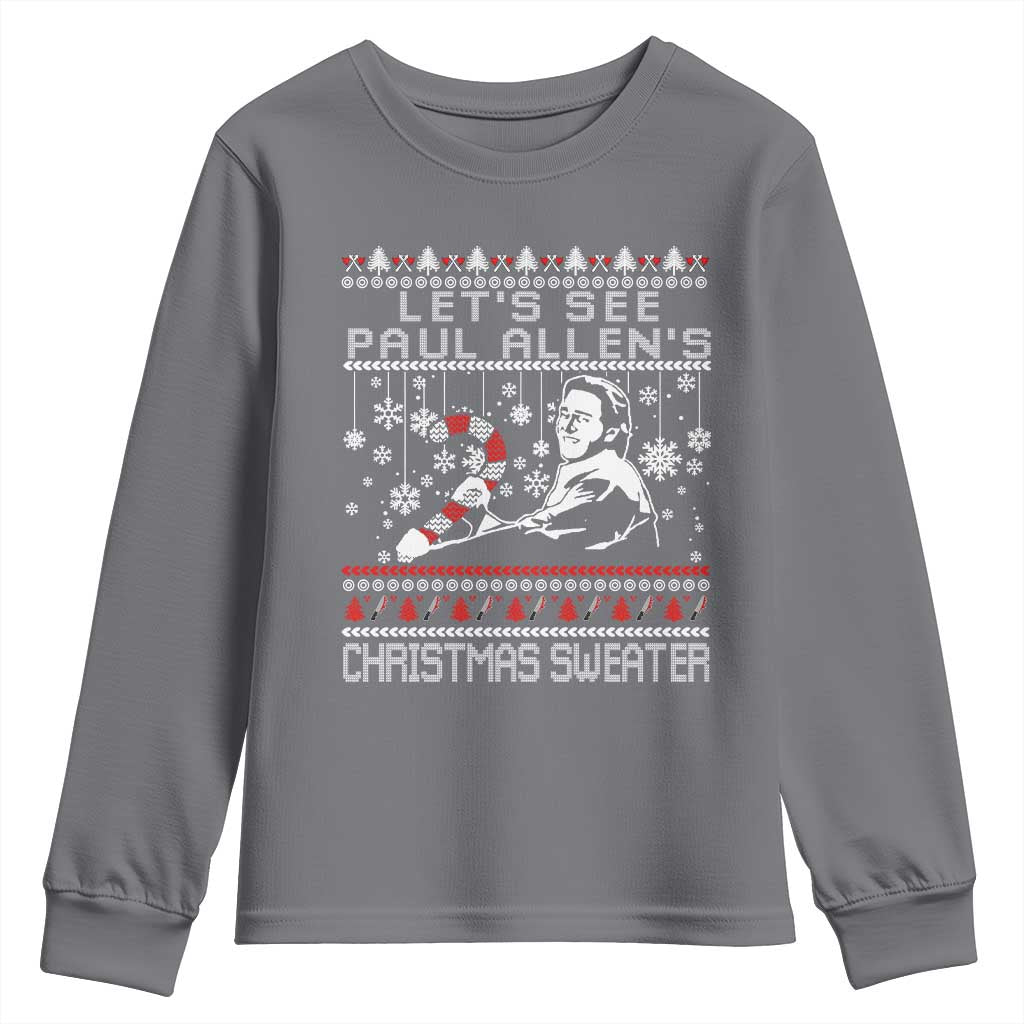 Funny Christmas Psycho Youth Sweatshirt Lets See Paul Allens Christmas Sweater Serrial Killer Movie TS11 Charcoal Print Your Wear