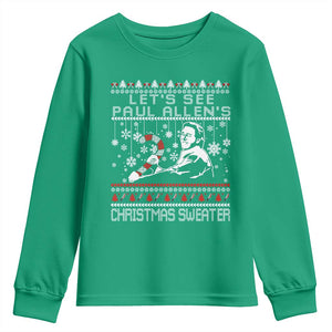 Funny Christmas Psycho Youth Sweatshirt Lets See Paul Allens Christmas Sweater Serrial Killer Movie TS11 Irish Green Print Your Wear