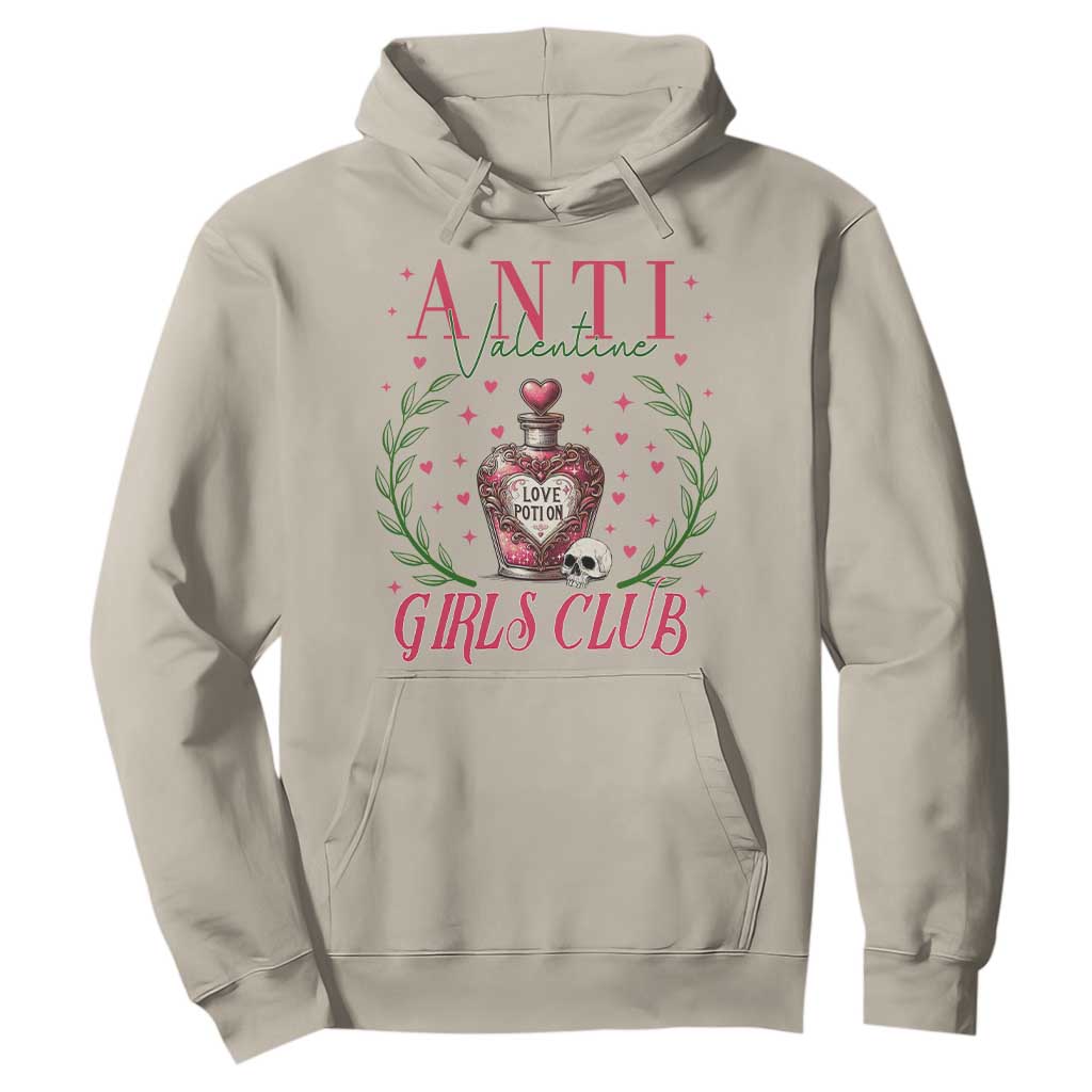 Funny Anti Valentine Girl Club Hoodie Love Potion Skull TS11 Sand Print Your Wear