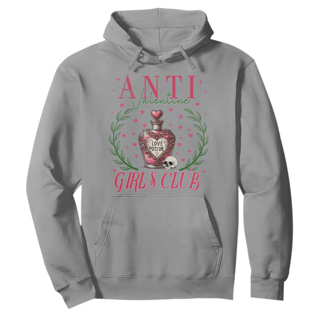 Funny Anti Valentine Girl Club Hoodie Love Potion Skull TS11 Sport Gray Print Your Wear