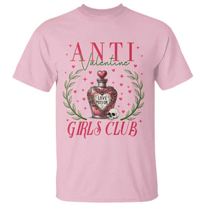Funny Anti Valentine Girl Club T Shirt Love Potion Skull TS11 Light Pink Print Your Wear