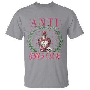 Funny Anti Valentine Girl Club T Shirt Love Potion Skull TS11 Sport Gray Print Your Wear