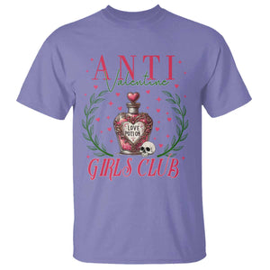 Funny Anti Valentine Girl Club T Shirt Love Potion Skull TS11 Violet Print Your Wear