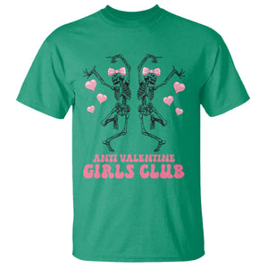 Funny Anti Valentine Girls Club T Shirt Anti Valentine's Day Skeleton TS11 Irish Green Print Your Wear