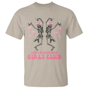 Funny Anti Valentine Girls Club T Shirt Anti Valentine's Day Skeleton TS11 Sand Print Your Wear