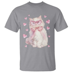Funny Valentine's Day Cute Heart Cat T Shirt TS11 Sport Gray Print Your Wear