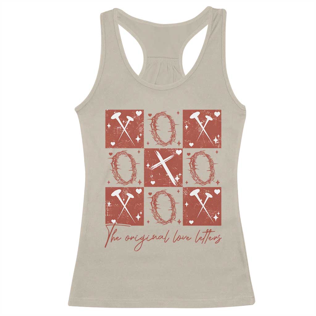 Christian Religious God Valentine's Day Racerback Tank Top The Original Love Letters Thorns Cross TS11 Sand Print Your Wear