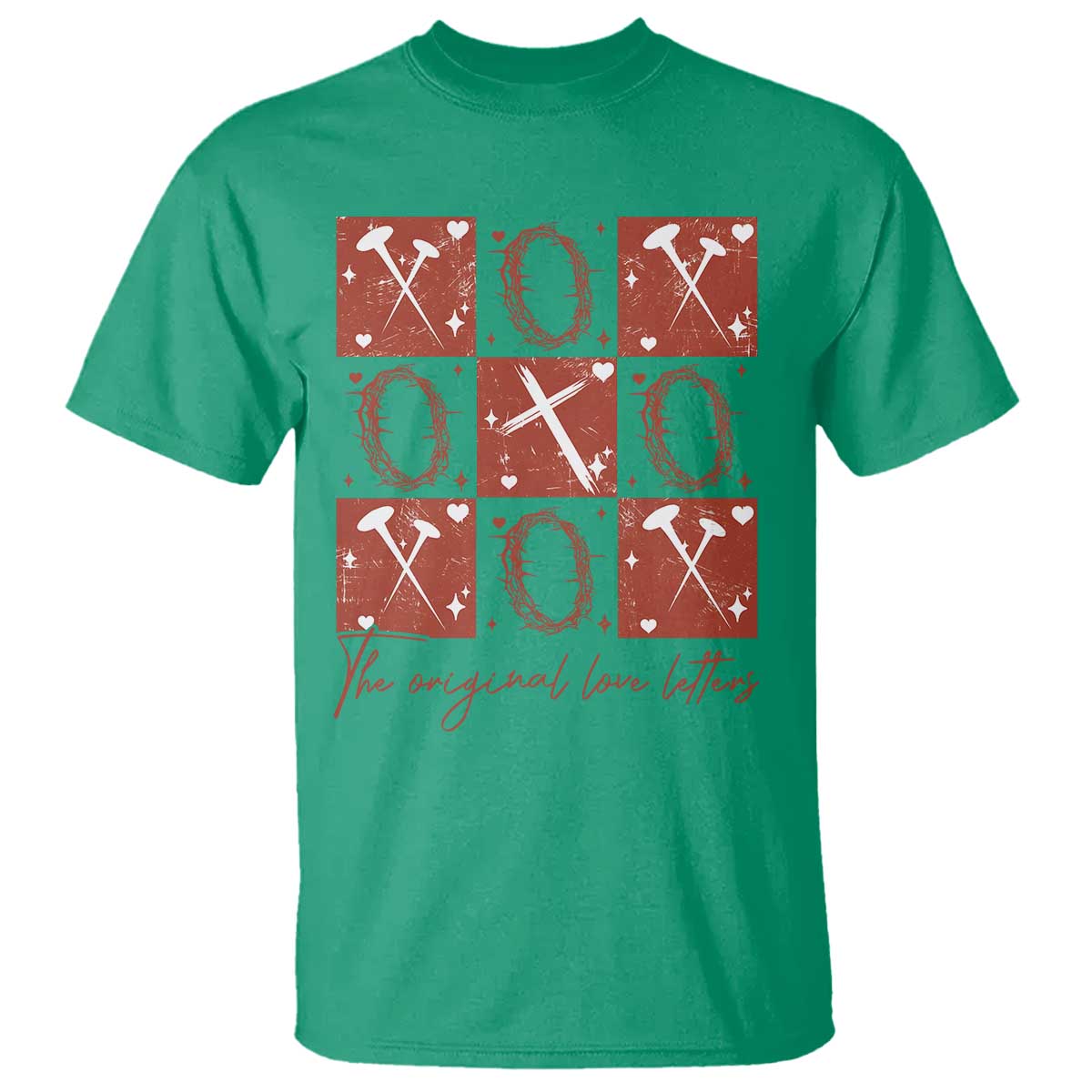 Christian Religious God Valentine's Day T Shirt The Original Love Letters Thorns Cross TS11 Irish Green Print Your Wear