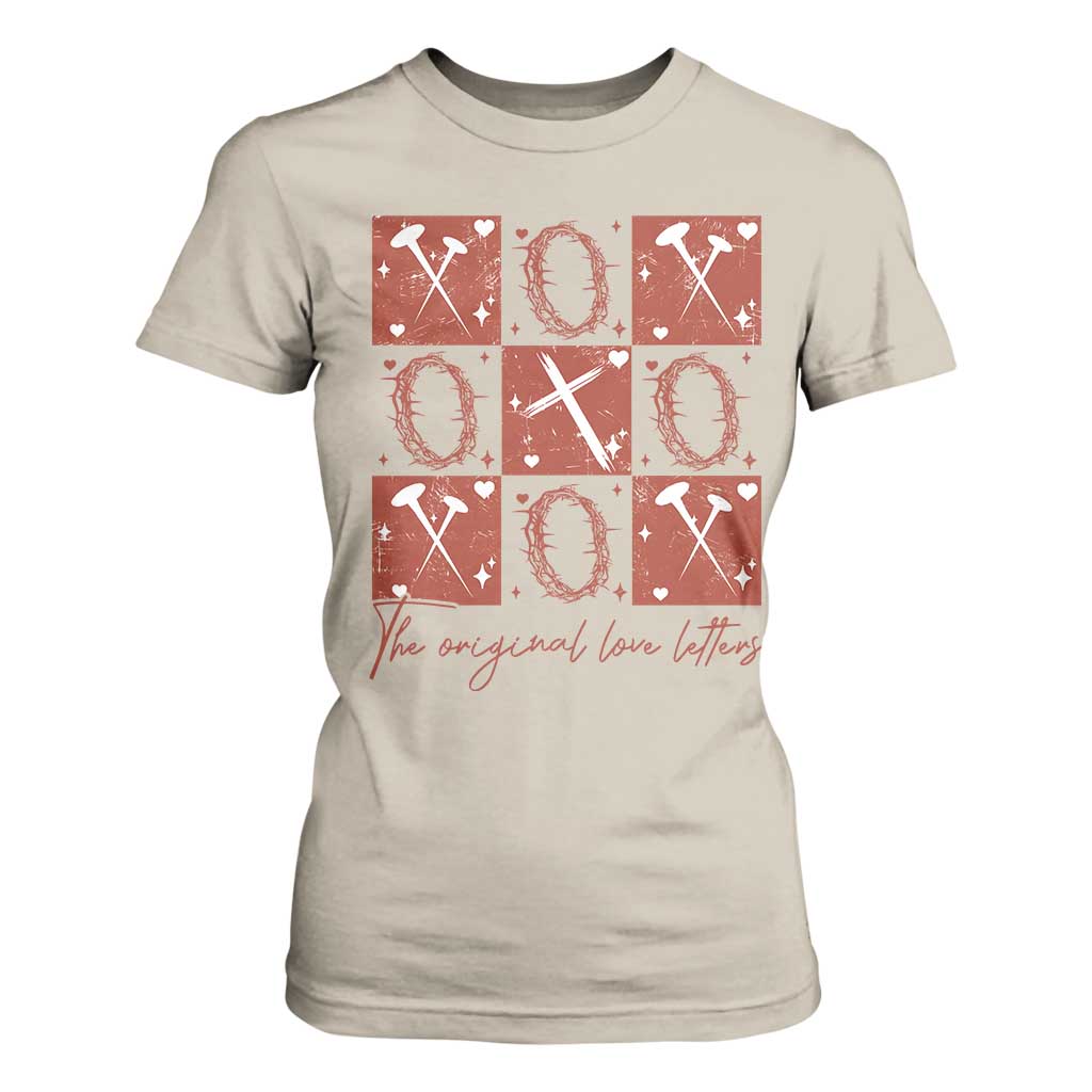 Christian Religious God Valentine's Day T Shirt For Women The Original Love Letters Thorns Cross TS11 Sand Print Your Wear