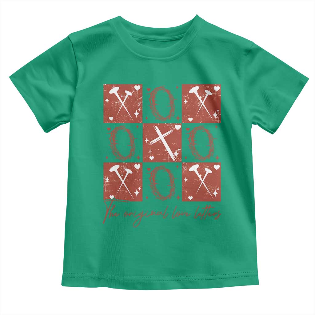 Christian Religious God Valentine's Day Toddler T Shirt The Original Love Letters Thorns Cross TS11 Irish Green Print Your Wear