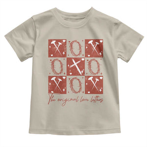 Christian Religious God Valentine's Day Toddler T Shirt The Original Love Letters Thorns Cross TS11 Sand Print Your Wear