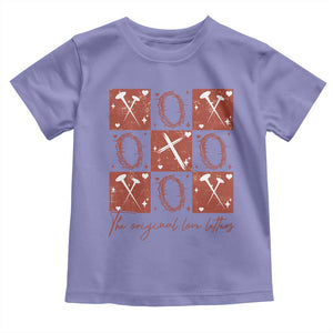 Christian Religious God Valentine's Day Toddler T Shirt The Original Love Letters Thorns Cross TS11 Violet Print Your Wear