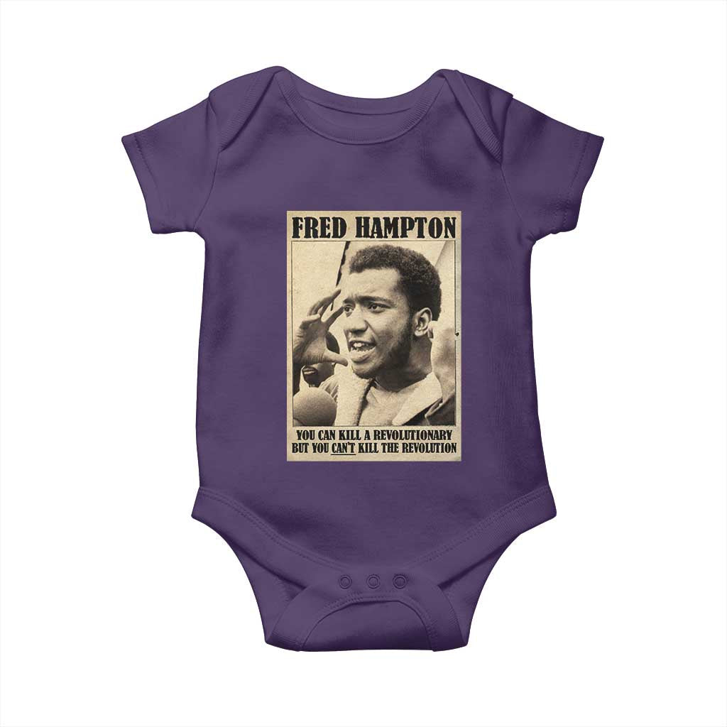 Fred Hampton Quote Baby Onesie You Can Kill A Revolutionary But You Cant Kill The Revolution TS11 Purple Print Your Wear