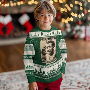 Fred Hampton Quote Ugly Christmas Sweater You Can Kill A Revolutionary But You Cant Kill The Revolution TS11 Forest Green Beige Print Your Wear