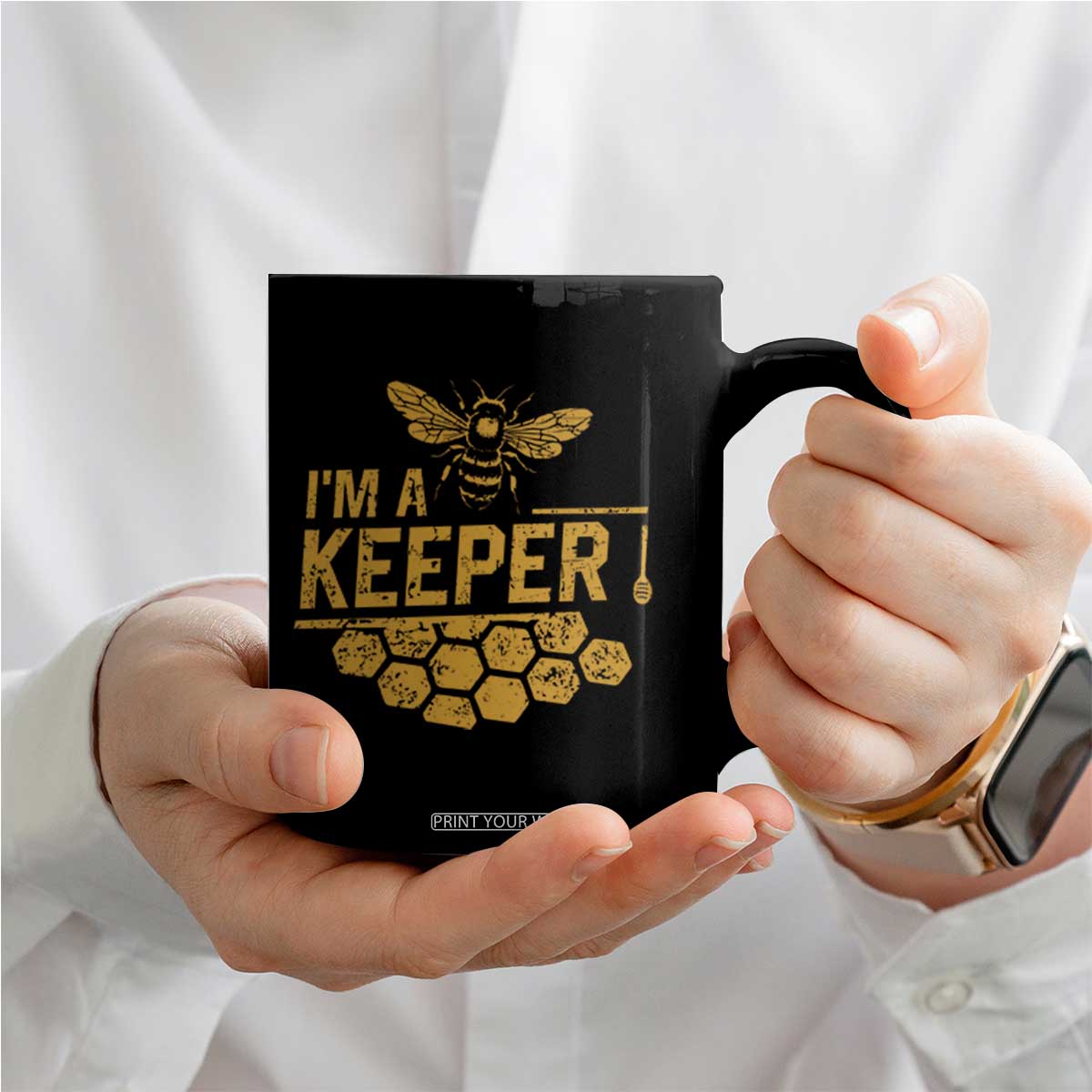 I Am A Keeper Coffee Mug Honey Bee Apiarist Funny Beekeeping TS11 Print Your Wear