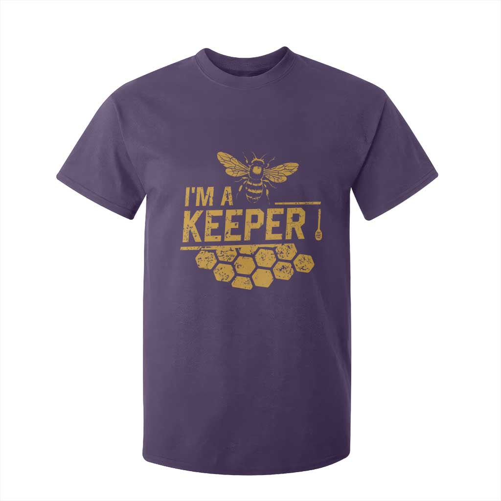 I Am A Keeper T Shirt For Kid Honey Bee Apiarist Funny Beekeeping TS11 Purple Print Your Wear