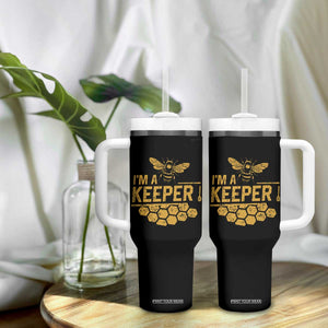 I Am A Keeper Tumbler With Handle Honey Bee Apiarist Funny Beekeeping TS11 Print Your Wear