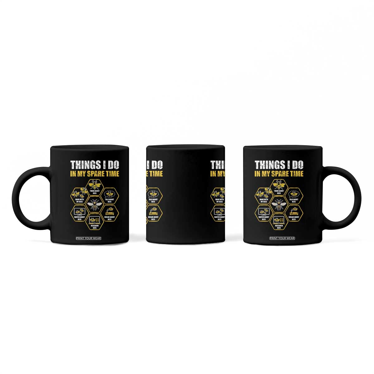 Funny Beekeeper Coffee Mug Things I Do in My Spare Time Beekeeping TS11 Print Your Wear
