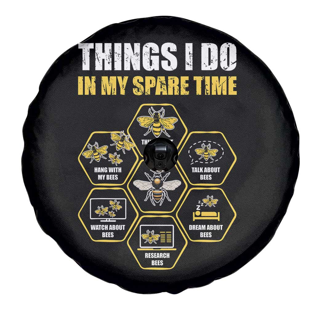 Funny Beekeeper Spare Tire Cover Things I Do in My Spare Time Beekeeping TS11 Print Your Wear