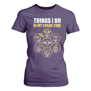 Funny Beekeeper T Shirt For Women Things I Do in My Spare Time Beekeeping TS11 Purple Print Your Wear