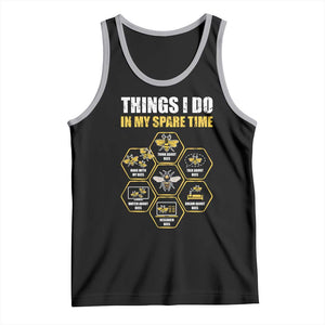Funny Beekeeper Tank Top Things I Do in My Spare Time Beekeeping TS11 Black Athletic Heather Print Your Wear