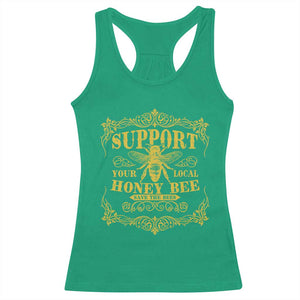 Funny Beekeeping Racerback Tank Top Support Your Local Honey Bee Beekeeper TS11 Irish Green Print Your Wear