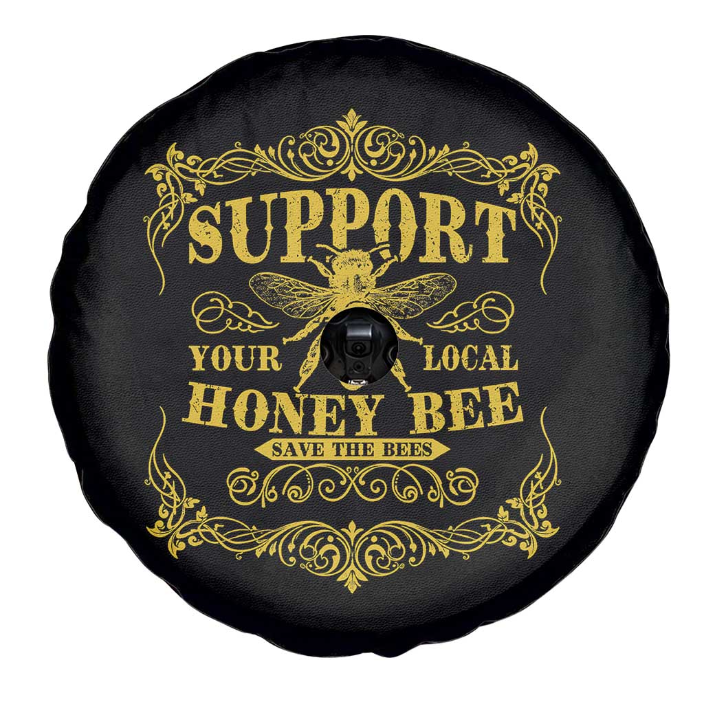 Funny Beekeeping Spare Tire Cover Support Your Local Honey Bee Beekeeper TS11 Print Your Wear