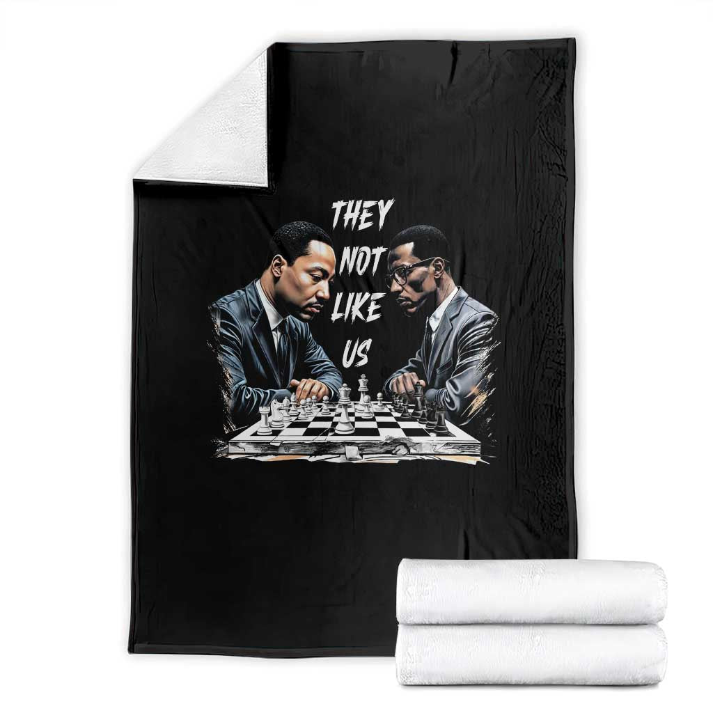 Martin Luther King Malcolm X Throw Blanket They Not Like Us Black Leaders TS11 Black Print Your Wear
