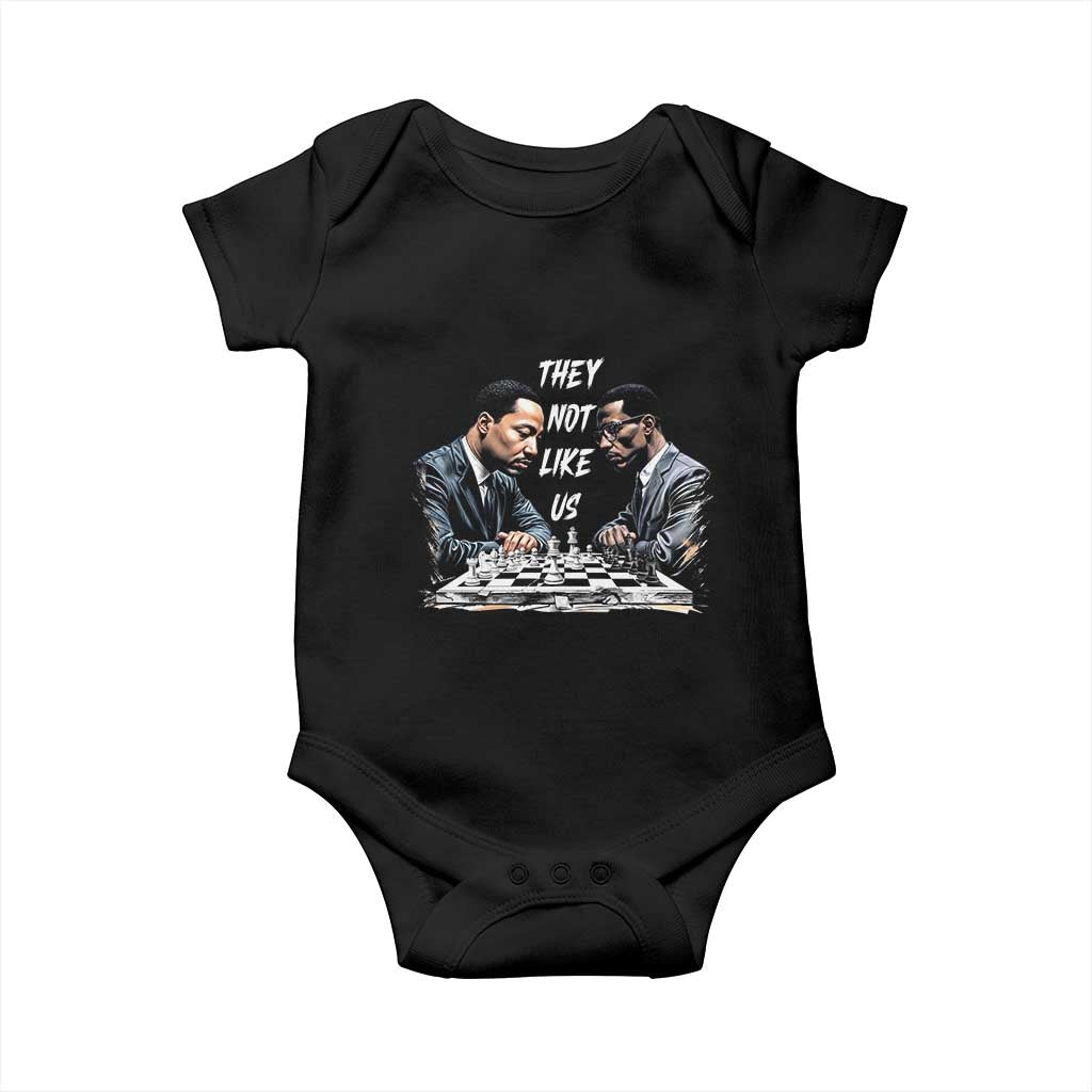 Martin Luther King Malcolm X Baby Onesie They Not Like Us Black Leaders TS11 Black Print Your Wear