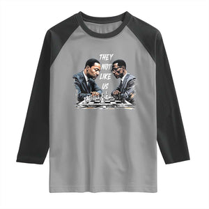 Martin Luther King Malcolm X Raglan Shirt They Not Like Us Black Leaders TS11 Sport Gray Black Print Your Wear