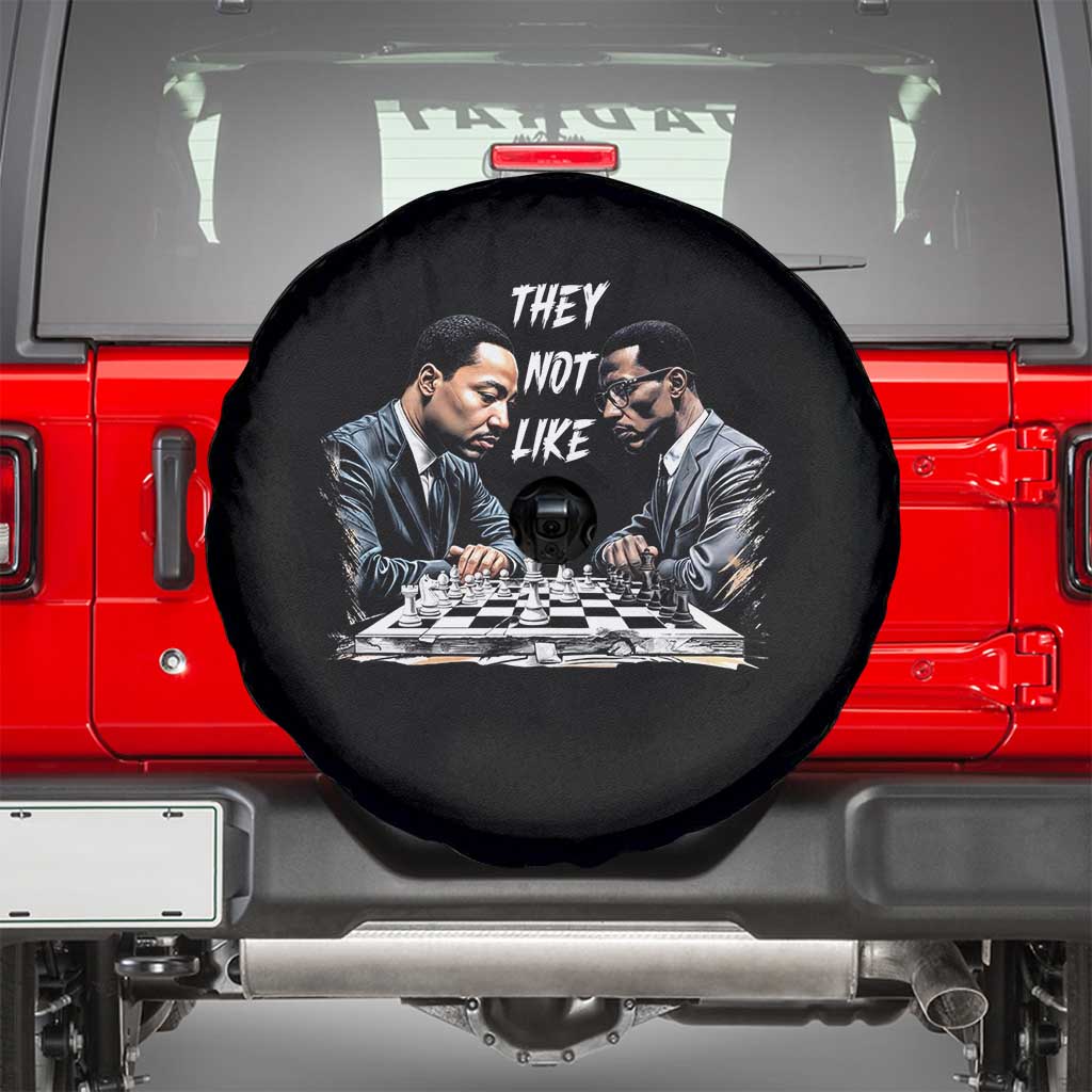 Martin Luther King Malcolm X Spare Tire Cover They Not Like Us Black Leaders TS11 Black Print Your Wear