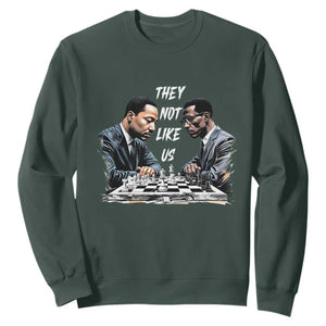 Martin Luther King Malcolm X Sweatshirt They Not Like Us Black Leaders TS11 Dark Forest Green Print Your Wear