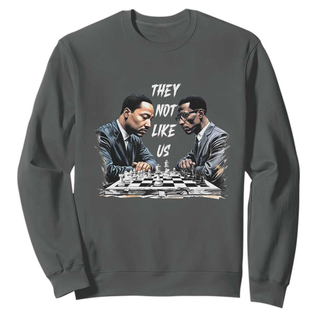 Martin Luther King Malcolm X Sweatshirt They Not Like Us Black Leaders TS11 Dark Heather Print Your Wear