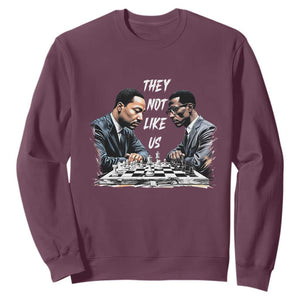 Martin Luther King Malcolm X Sweatshirt They Not Like Us Black Leaders TS11 Maroon Print Your Wear