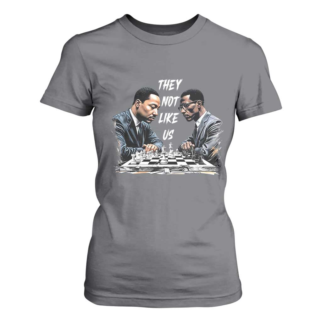 Martin Luther King Malcolm X T Shirt For Women They Not Like Us Black Leaders TS11 Charcoal Print Your Wear
