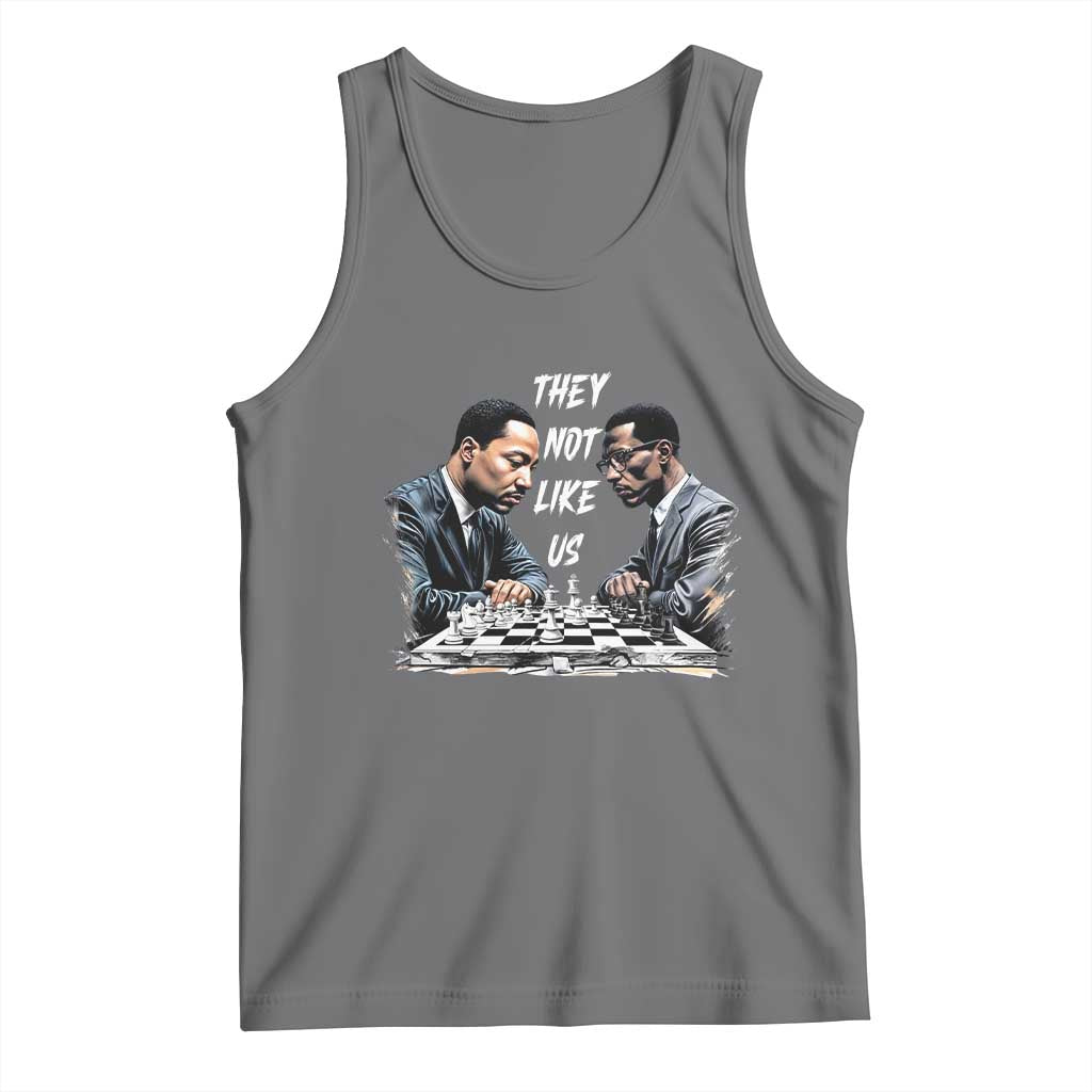 Martin Luther King Malcolm X Tank Top They Not Like Us Black Leaders TS11 Black Heather Print Your Wear