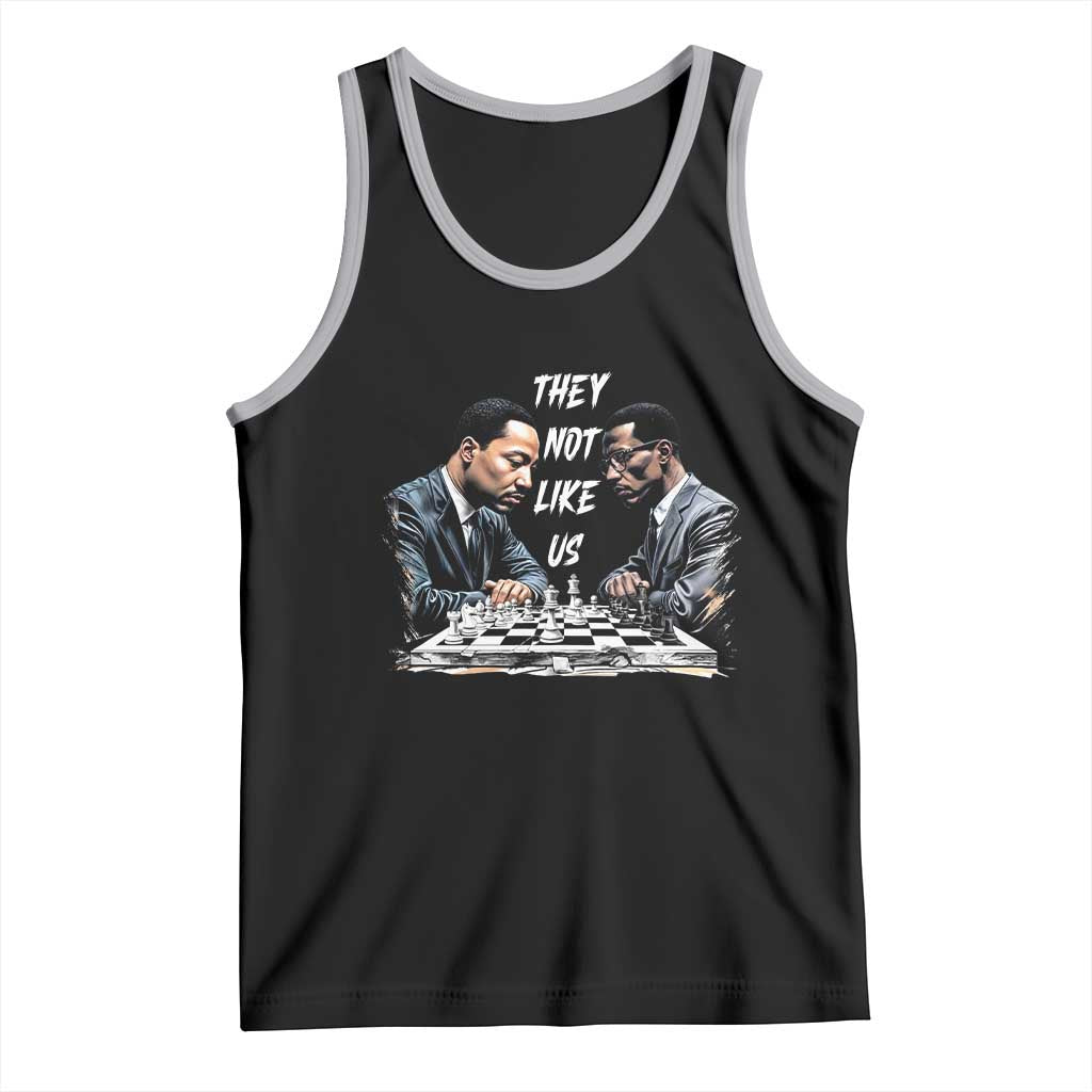 Martin Luther King Malcolm X Tank Top They Not Like Us Black Leaders TS11 Black Athletic Heather Print Your Wear