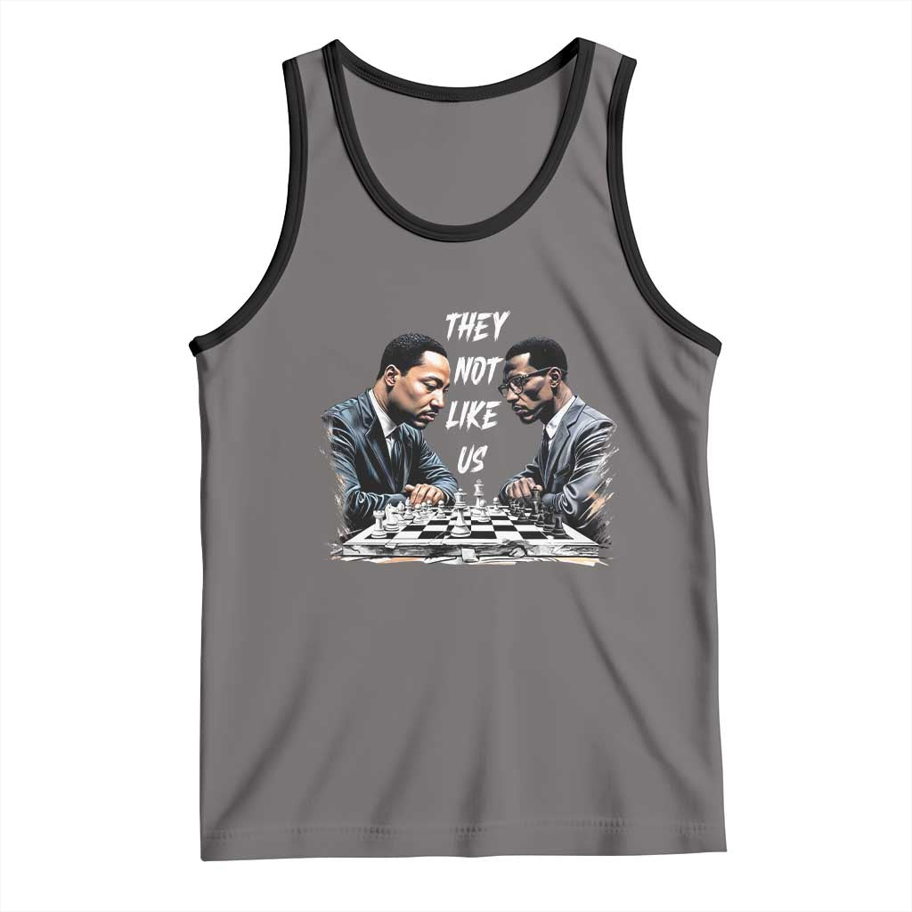 Martin Luther King Malcolm X Tank Top They Not Like Us Black Leaders TS11 Deep Heather Black Print Your Wear