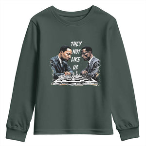 Martin Luther King Malcolm X Youth Sweatshirt They Not Like Us Black Leaders TS11 Dark Forest Green Print Your Wear