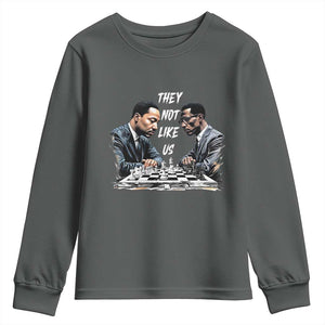 Martin Luther King Malcolm X Youth Sweatshirt They Not Like Us Black Leaders TS11 Dark Heather Print Your Wear