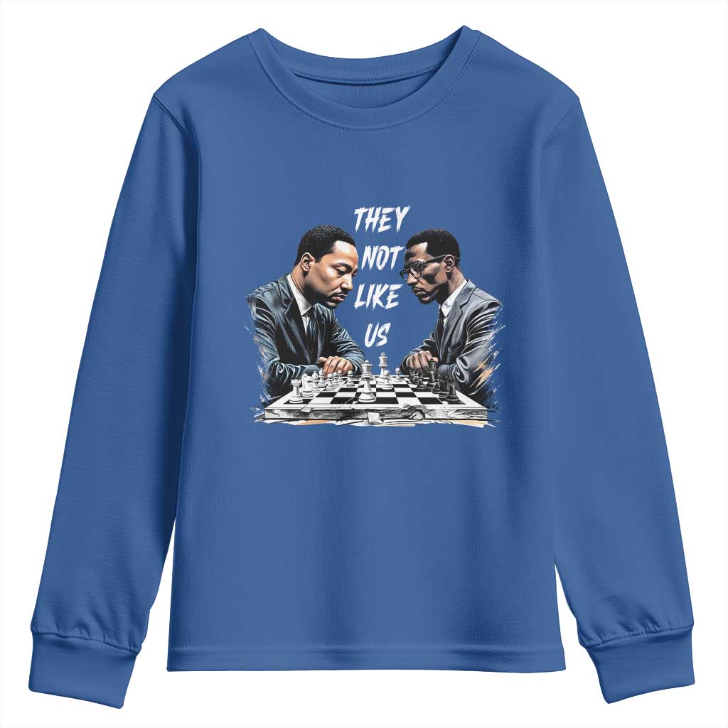 Martin Luther King Malcolm X Youth Sweatshirt They Not Like Us Black Leaders TS11 Royal Blue Print Your Wear