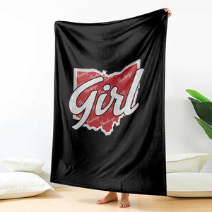 Buckeye Girl Ohio Home State Throw Blanket TS11 Print Your Wear