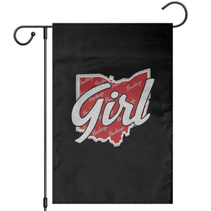 Buckeye Girl Ohio Home State Garden Flag TS11 Black Print Your Wear