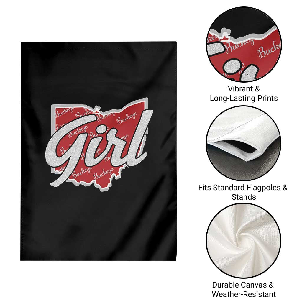 Buckeye Girl Ohio Home State Garden Flag TS11 Print Your Wear