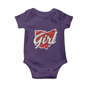 Buckeye Girl Ohio Home State Baby Onesie TS11 Purple Print Your Wear