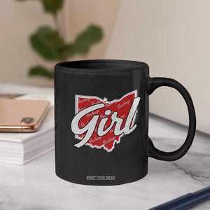 Buckeye Girl Ohio Home State Coffee Mug TS11 Print Your Wear