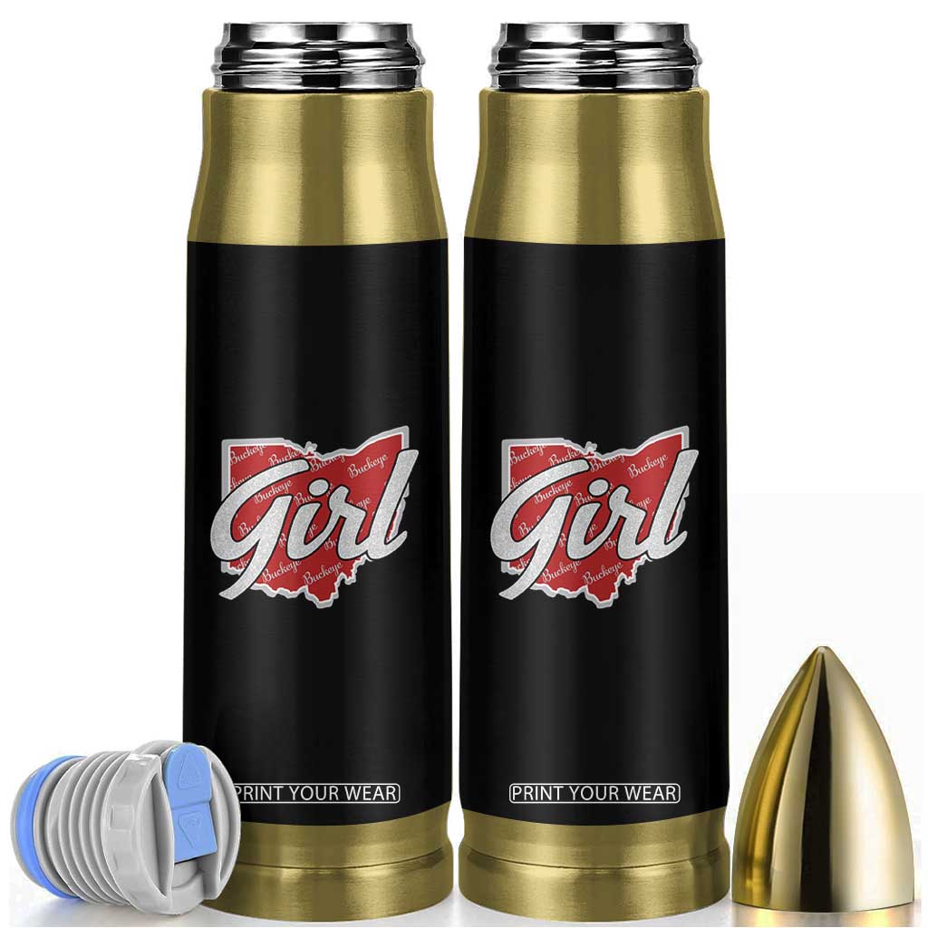 Buckeye Girl Ohio Home State Bullet Tumbler TS11 Black Print Your Wear